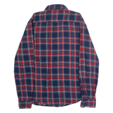 BENCH Mens Flannel Shirt Blue Check Long Sleeve S