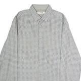 BEN SHERMAN Mens Shirt Grey Diamond Long Sleeve M