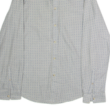 BEN SHERMAN Mens Shirt Grey Diamond Long Sleeve M