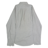 BEN SHERMAN Mens Shirt Grey Diamond Long Sleeve M