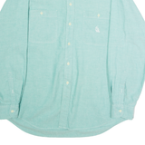 NAUTICA Mens Plain Shirt Green Long Sleeve L