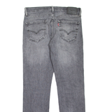 LEVI'S 511 Jeans Mens Grey Slim Straight Stone Wash W33 L32