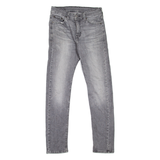 LEVI'S 510 Jeans Mens Grey Slim Skinny Stone Wash W27 L30