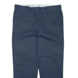 DICKIES Mens Trousers Blue Regular Straight W40 L30