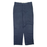 DICKIES Mens Trousers Blue Regular Straight W38 L34
