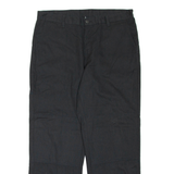 DICKIES Mens Trousers Black Regular Straight W36 L30