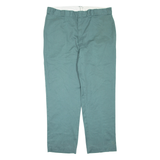 DICKIES Mens Trousers Green Regular Tapered W40 L32