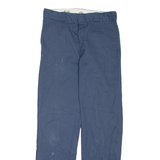 DICKIES Mens Trousers Blue Regular Straight W33 L34