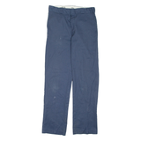 DICKIES Mens Trousers Blue Regular Straight W33 L34