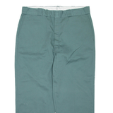 DICKIES Mens Trousers Green Regular Straight W36 L25
