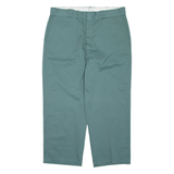 DICKIES Mens Trousers Green Regular Straight W36 L25