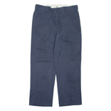 DICKIES Mens Trousers Blue Regular Straight W32 L30