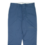 DICKIES Mens Trousers Blue Regular Straight W36 L30