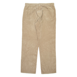 NAUTICA Womens Corduroy Trousers Brown Regular Straight W34 L32