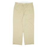 DICKIES Mens Trousers Beige Regular Straight W36 L28