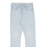 LEVI'S 501S Jeans BIG E Distressed Womens Blue Skinny Straight W26 L30