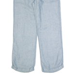 WHITE STUFF Womens Trousers Blue Regular Straight Linen W34 L30