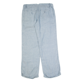 WHITE STUFF Womens Trousers Blue Regular Straight Linen W34 L30
