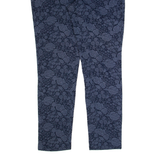 JIGSAW Floral Womens Trousers Blue Slim Tapered W30 L27