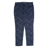 JIGSAW Floral Womens Trousers Blue Slim Tapered W30 L27