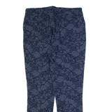 JIGSAW Floral Womens Trousers Blue Slim Tapered W30 L27