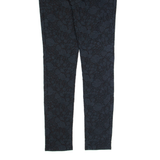 JIGSAW Floral Womens Trousers Blue Slim Skinny W28 L32