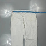 Dickies Carpenter Pants - 36W 34L White Polyester Blend
