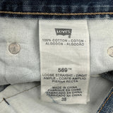 Levis Denim Shorts - 38W 10L Blue Cotton