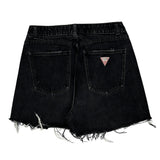 Guess Denim Shorts - 30W UK 12 Black & White Denim
