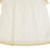 FAT FACE Womens Printed Top White Spotted UK 12