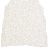 MASSIMO DUTTI Womens Printed Vest Beige Sleeveless Spotted XS
