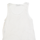 MASSIMO DUTTI Womens Printed Vest Beige Sleeveless Spotted XS