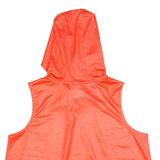 DKNY Hooded Womens Sports Top Pink V-Neck Sleeveless L