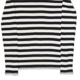 WHISTLES Womens Printed Top Black Long Sleeve Striped XS