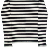 WHISTLES Womens Printed Top Black Long Sleeve Striped XS