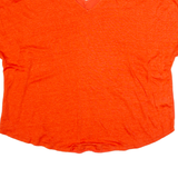 MONSOON Womens Top Red V-Neck Linen L