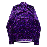 COAST Womens Printed Top Purple High Neck Long Sleeve UK 8
