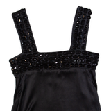 TED BAKER Beaded Womens Smock Top Black Sleeveless S