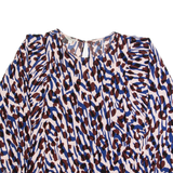 MONSOON Womens Printed Top Beige Long Sleeve Crazy Pattern S