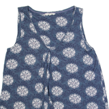 WHITE STUFF Womens Printed Vest Blue Sleeveless Floral UK 8