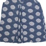 WHITE STUFF Womens Printed Vest Blue Sleeveless Floral UK 8