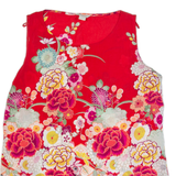 MONSOON Womens Printed Vest Red Sleeveless Viscose Floral UK 10