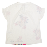 JOULES Womens Printed Top White V-Neck Floral UK 12