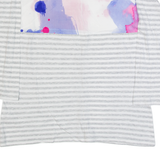 JOULES Womens Printed Top Grey 3/4 Sleeve Striped UK 8