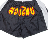 Thai Boxing Mens Sports Shorts Black Relaxed 2XL W28