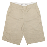 DICKIES Mens Workwear Shorts Brown Striped L W32