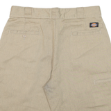 DICKIES Mens Workwear Shorts Brown Striped L W32