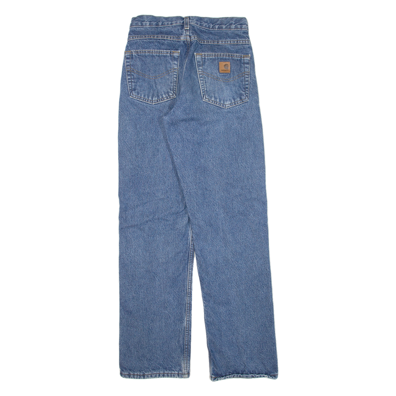 CARHARTT Fleece Lined Workwear Mens Jeans Blue Regular Straight W28 L32