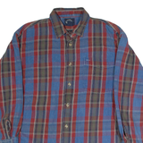DOCKERS Mens Shirt Blue Plaid Long Sleeve L