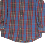 DOCKERS Mens Shirt Blue Plaid Long Sleeve L
